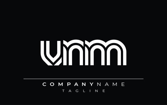 VNM Creative Unique Modern Letter Logo Design. Stylized logo featuring a unique letter design, presenting abstract minimalist aesthetics and modern appeal