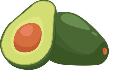 Avocado halbiert mit Kern – cremige Konsistenz, beliebt in Salaten, Bowls und Guacamole.