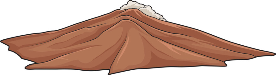 Breit auslaufender Schildvulkan mit flacher Kuppel und sanften Hängen. © Boris