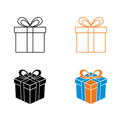 set of vector gift boxes