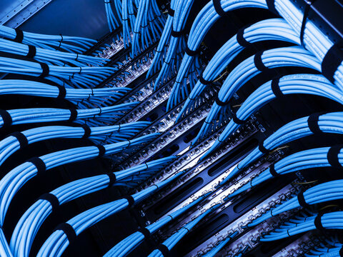 Network Cables in Data Center Structure