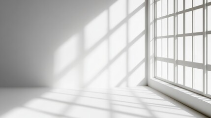 White Background With Shadow From Window