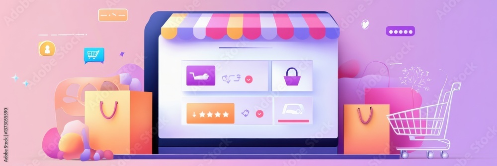 Leinwandbilder explore customer feedback and ratings on a modern e-commerce interface designed for enhanced shoppin