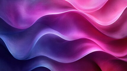 Obraz premium Colorful Flowing Waves with Smooth Gradients in Purple and Pink Tones