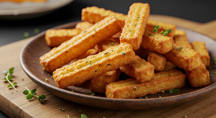 Golden Delicious: A tempting pile of perfectly fried skirret fries presentation