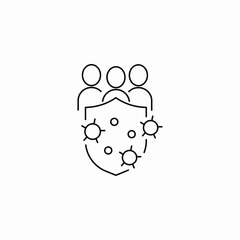 mass health protection icon sign vector