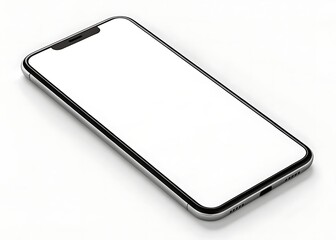 A sleek silver smartphone poised for connection, ready to unlock a world of possibilities, against a clean white background.