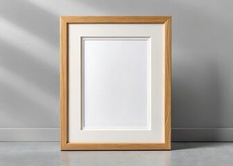 A simple, elegant oak frame awaits your cherished memory, ready to display a treasured photograph or artwork, bathed in soft, natural light against a neutral backdrop.