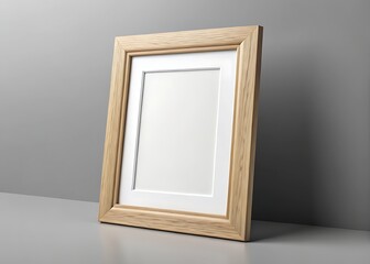 A simple, elegant light oak wood picture frame ready to display your cherished memories, showcasing its natural grain and clean lines against a neutral backdrop.