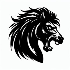 Fototapeta premium Elegant Black Silhouette Horse image