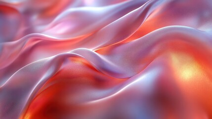 Fototapeta premium Elegant Swirls of Silk Fabric in Soft Pastel Colors with Luster