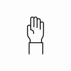 hand raise icon sign vector