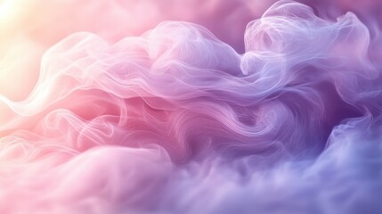 Abstract Colorful Smoke Effect with Swirls and Waves in Background