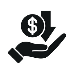 Cashback flat icon set, return money, send or receive money