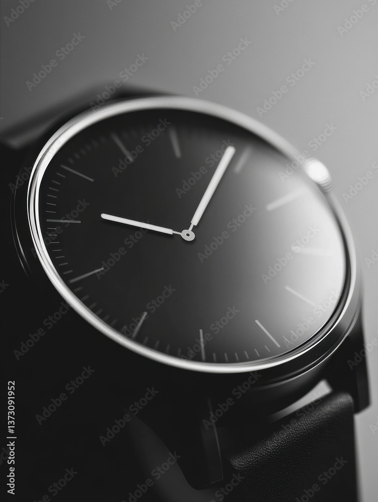 Fototapete close-up view of a modern smartwatch featuring a sleek monochrome design and smooth depth of field f