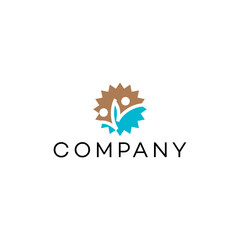 Play tag people community logo design editable vector  business brand identity ideas 