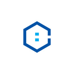 Hexagon letter c gematric  logo design editable vector  business brand identity ideas 