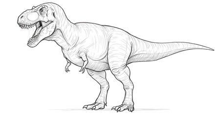 Realistic T-Rex Dinosaur Drawing
