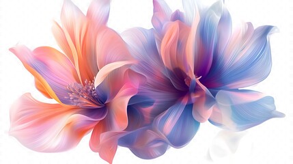 Fototapeta premium Stunning digital artwork of a vibrant flower with soft pastel hues