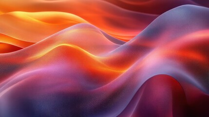 Fototapeta premium Colorful Waves of Fabric Flowing Smoothly with Warm Hues
