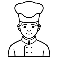 cartoon chef with a blank sign