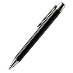 A black pen, isolated on clear PNG background