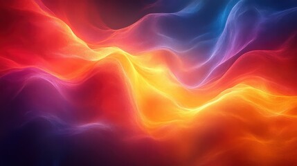 Obraz premium Colorful Waves of Light and Color Abstract Digital Background Art