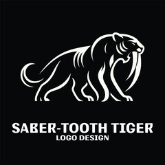 Saber Tooth Tiger Vector Logo Design