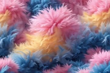 Obraz premium Fuzzy Pink Blue Yellow Gradient Background Abstract Design