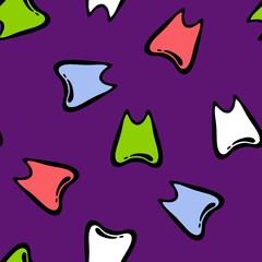 Medicine seamless teeth pattern for wrapping paper and fabrics and linens