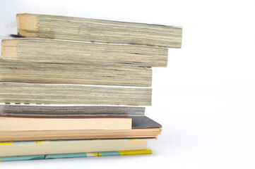 stack of book on a white background