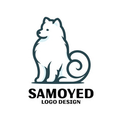 Samoyed Vector Logo Design