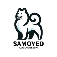 Samoyed Vector Logo Design