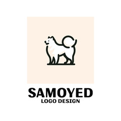 Samoyed Vector Logo Design