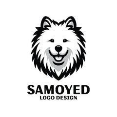 Samoyed Vector Logo Design