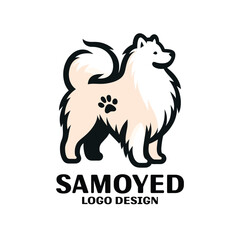 Samoyed Vector Logo Design