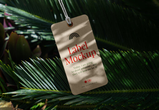 Hanging Label PSD Mockup