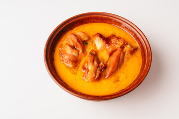 Savor the rich and enticing flavors of delicious chicken curry served in a beautiful bowl, perfect for food lovers
