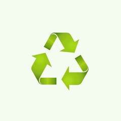 Obraz premium Green recycling symbol representing environmental consciousness 
