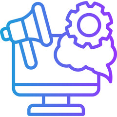 Programmatic Ads line gradient icon