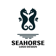 Seahorse Vector Logo Design