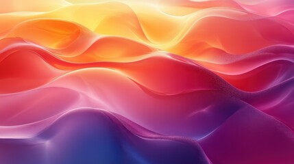 Fototapeta premium Abstract Flowing Waves in Vibrant Orange and Purple Colors