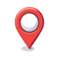 Red Location Pin Vector on white background