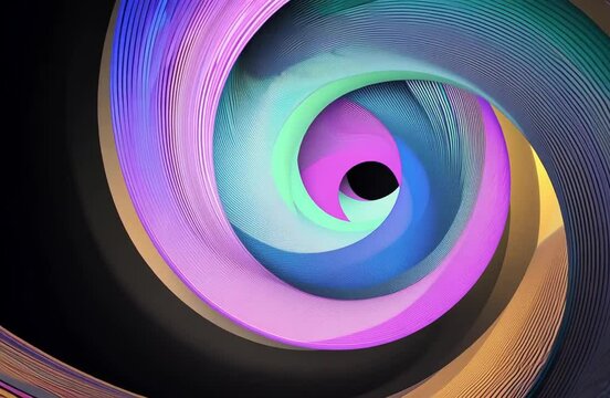 mesmerizing endless abstract spiral animation in seamless loop. Perfect for backgrounds, visual effects, and motion design projects. High-quality 4K footage for hypnotic and dynamic visuals.