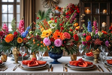 Stunning Floral Centerpieces for Celebratory Events and Table Decor