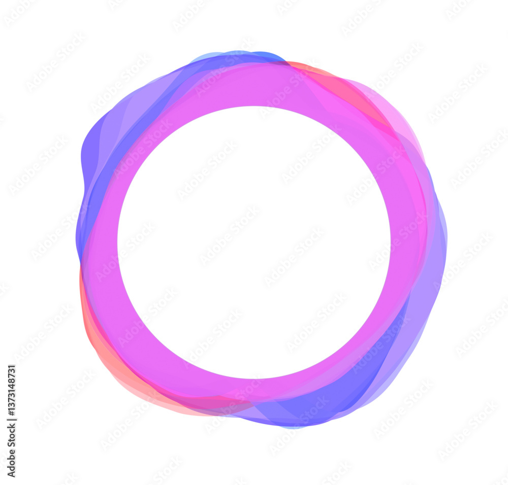 Fototapete abstract colorful circle swirl spectrum, futuristic ai personal assistant app screen, creative scien