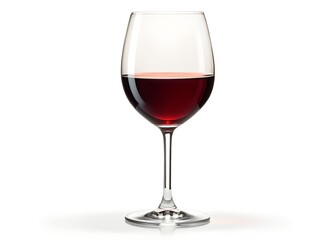 Elegant Red Wine Glass on White Background – High-Quality Stock Image,  High-quality red wine glass isolated on white background—perfect for ads, menus, and designs.