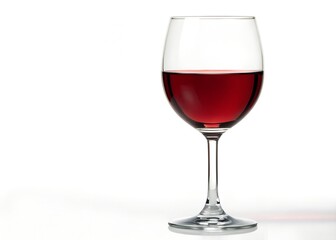 Elegant Red Wine Glass on White Background – High-Quality Stock Image,  High-quality red wine glass isolated on white background—perfect for ads, menus, and designs.
