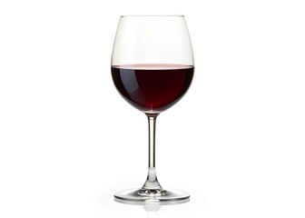 Elegant Red Wine Glass on White Background – High-Quality Stock Image,  High-quality red wine glass isolated on white background—perfect for ads, menus, and designs.