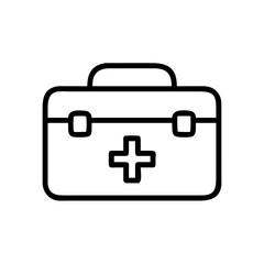 Obraz premium First Aid Kit Icon Outline Design on Clear Background 